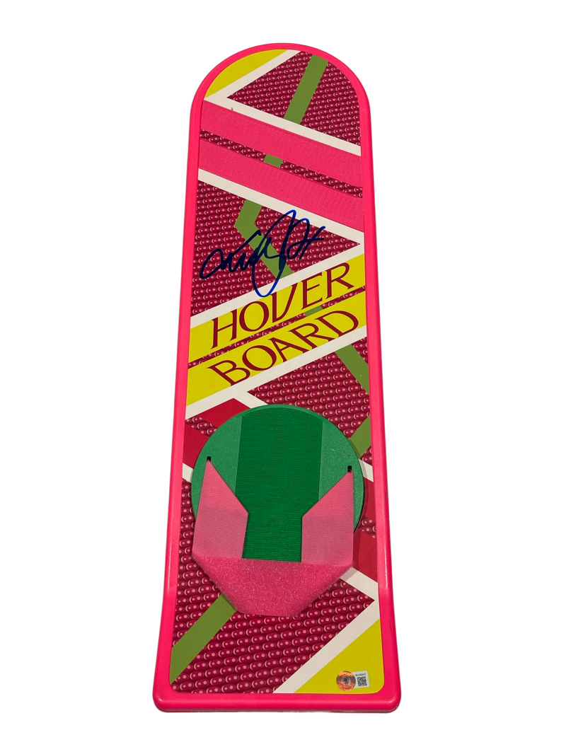MICHAEL J FOX SIGNED BACK TO THE FUTURE HOVERBOARD AUTOGRAPH PROOF BECKETT 59