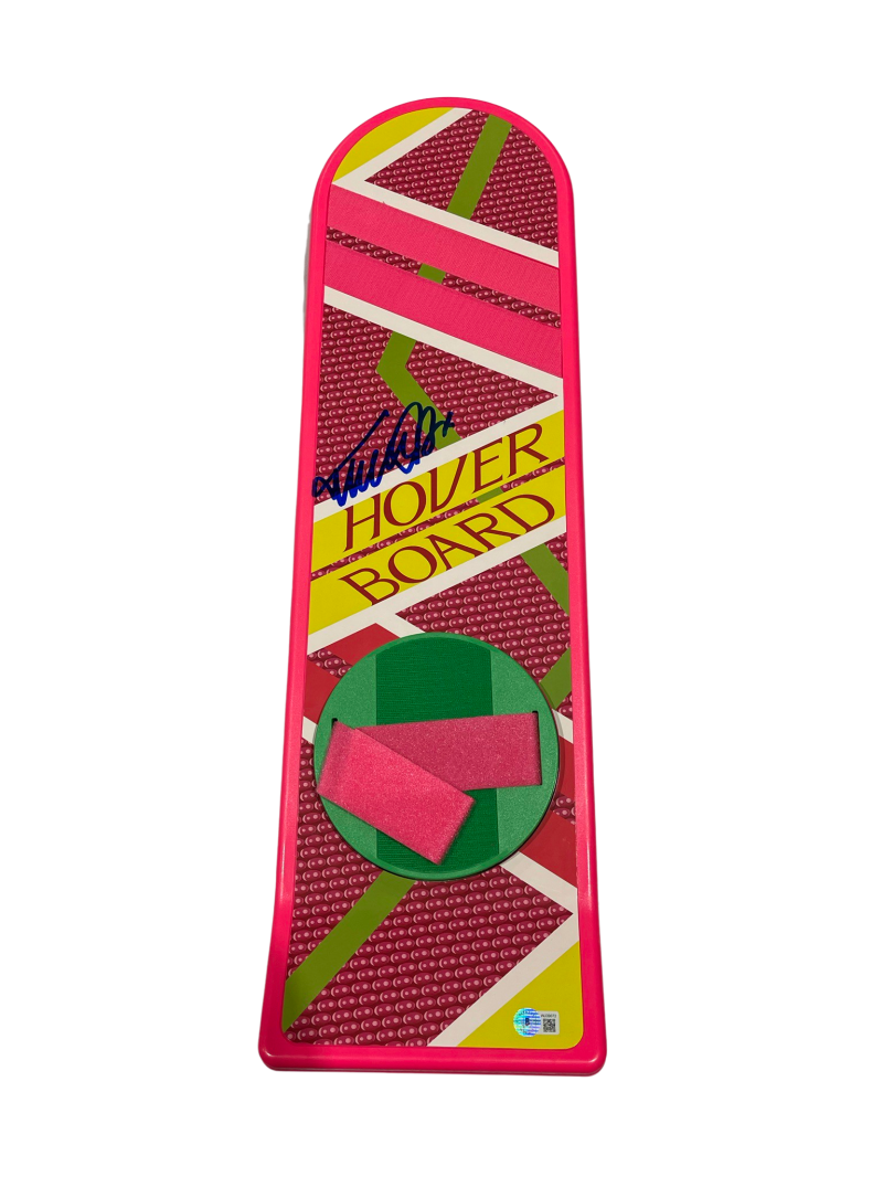 MICHAEL J FOX SIGNED BACK TO THE FUTURE HOVERBOARD AUTOGRAPH PROOF BECKETT 61