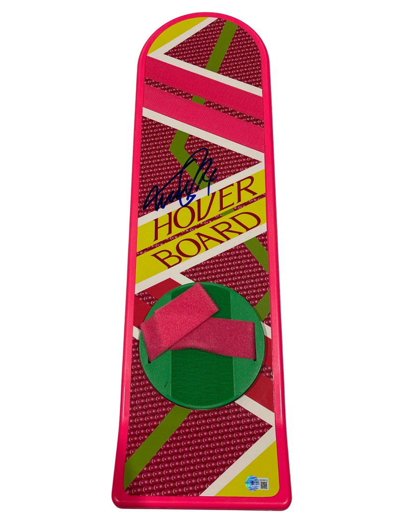 MICHAEL J FOX SIGNED BACK TO THE FUTURE HOVERBOARD AUTOGRAPH PROOF BECKETT 84