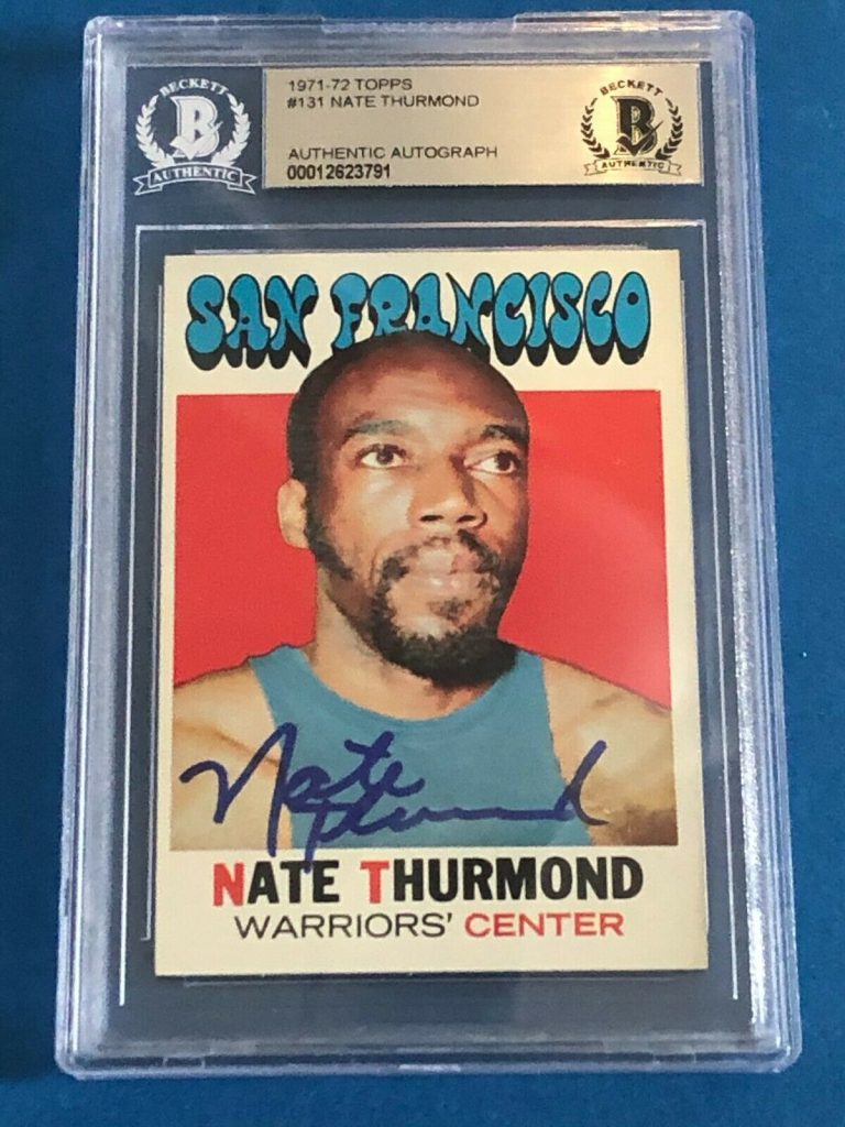 NATE THURMOND SIGNED 1971-72 TOPPS CARD #131 BECKETT AUTHENTICATED BAS COLLECTIBLE MEMORABILIA