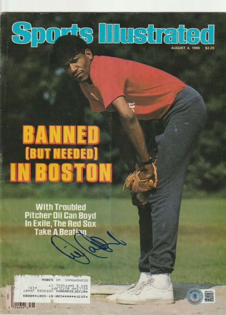 OIL CAN BOYD Signed 8/4/86 SPORTS ILLUSTRATED w/ Beckett COA (BAS