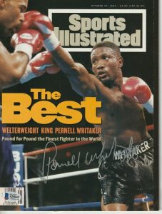 PERNELL WHITAKER SIGNED 10/10/94 SPORTS ILLUSTRATED BECKETT AUTH (NO LABEL) COLLECTIBLE MEMORABILIA
