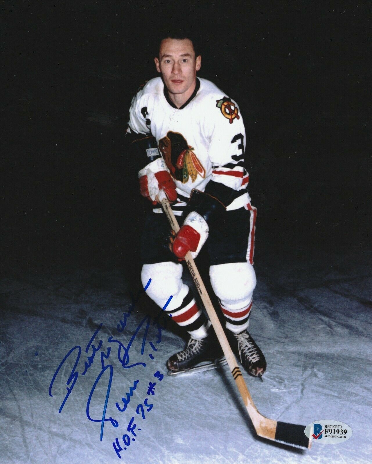 PIERRE PILOTE Signed Chicago BLACKHAWKS 8x10 PHOTO with Beckett COA ...