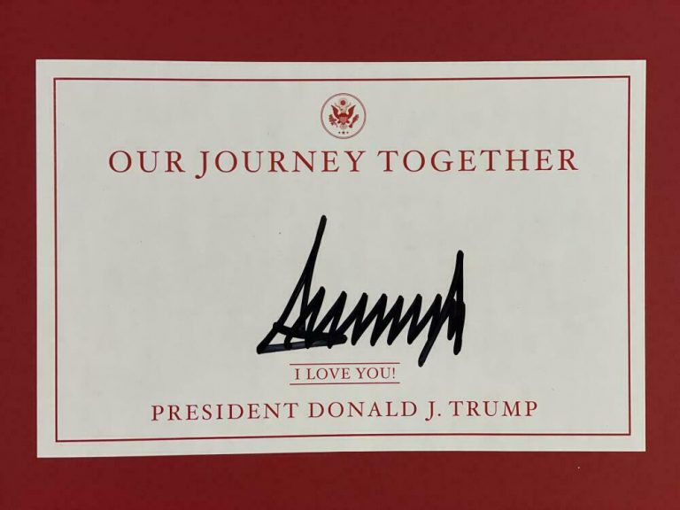 PRESIDENT DONALD TRUMP SIGNED AUTOGRAPH “OUR JOURNEY TOGETHER” BOOK VERY RARE! COLLECTIBLE MEMORABILIA