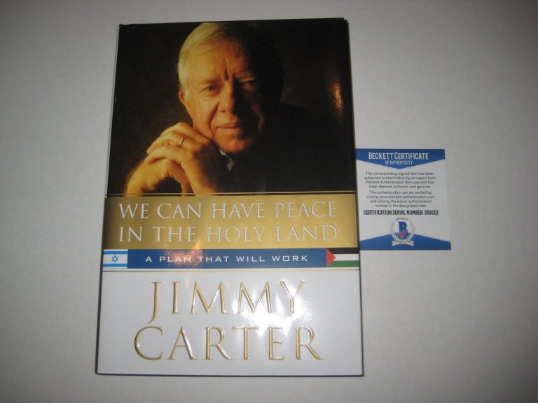 PRESIDENT JIMMY CARTER SIGNED WE CAN HAVE PEACE BOOK W/ BECKETT COA COLLECTIBLE MEMORABILIA