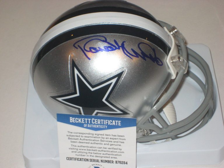 RANDY WHITE SIGNED DALLAS COWBOYS MINI-HELMET W/ BECKET COA COLLECTIBLE MEMORABILIA