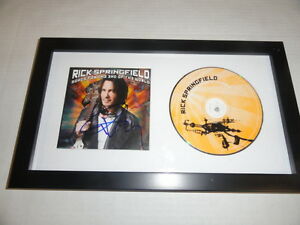RICK SPRINGFIELD SIGNED FRAMED “SONGS FOR THE END OF THE WORLD” CD NEW PROOF COLLECTIBLE MEMORABILIA