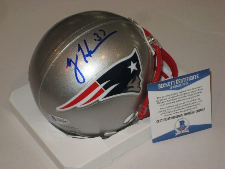 RODNEY HARRISON SIGNED NEW ENGLAND PATRIOTS MINI-HELMET W/ BECKETT COA COLLECTIBLE MEMORABILIA