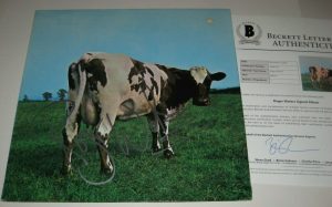 ROGER WATERS SIGNED PINK FLOYD ATOM HEART MOTHER LP ALBUM COVER W/ BECKETT LOA COLLECTIBLE MEMORABILIA
