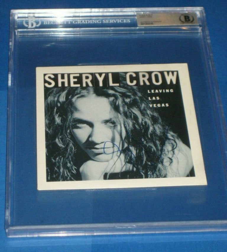 SHERYL CROW SIGNED LEAVING LAS VEGAS 45 SLEEVE BECKETT AUTHENTIC & ENCAPSULATED COLLECTIBLE MEMORABILIA