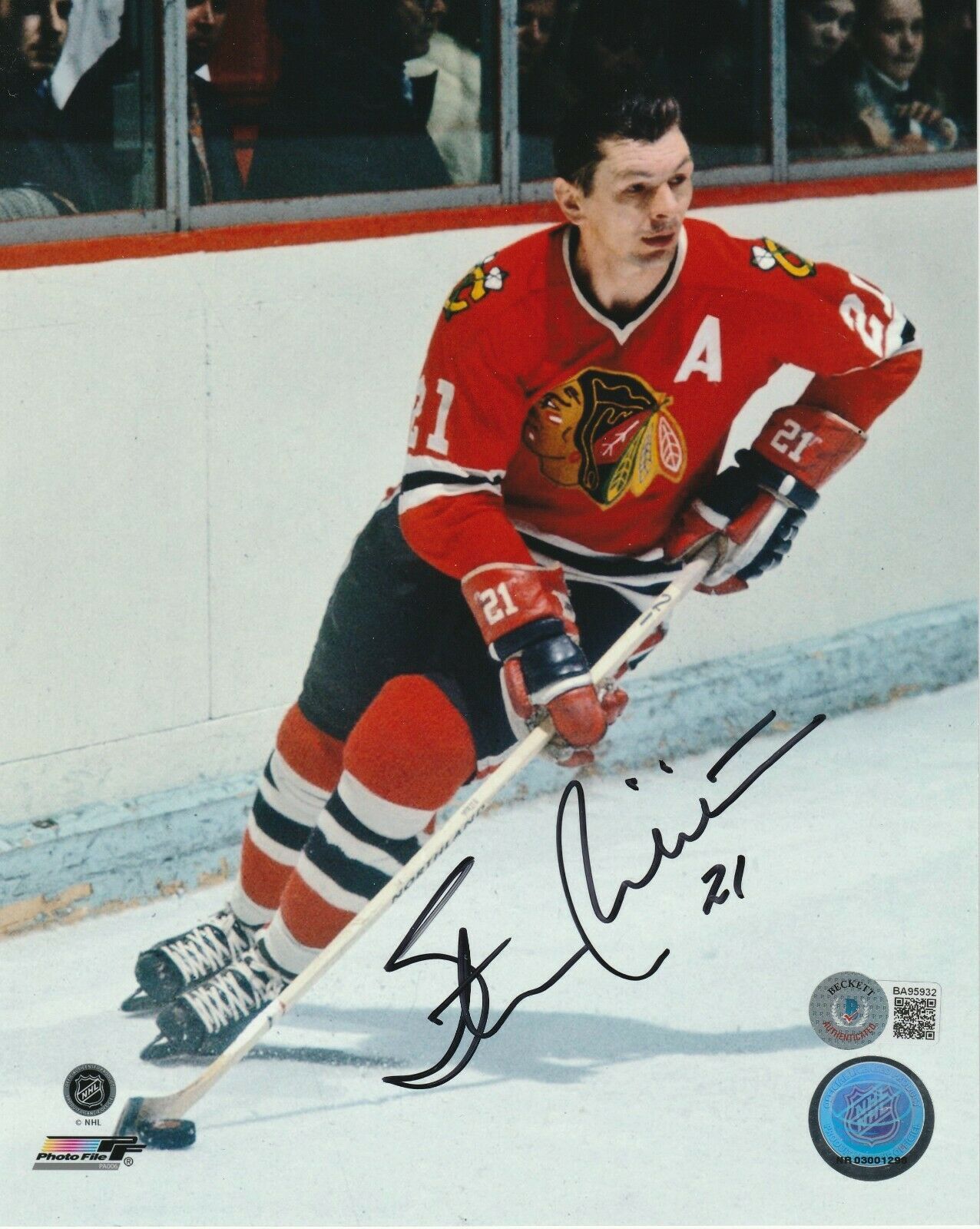 STAN MIKITA Signed Chicago BLACKHAWKS 8x10 PHOTO w/ Beckett COA ...