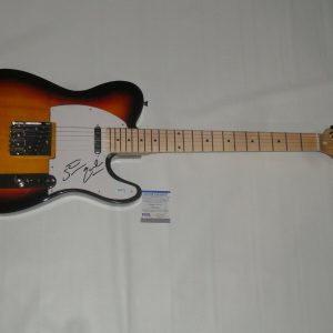 STEVE EARLE SIGNED SUNBURST ELECTRIC GUITAR AUTOGRAPHED LEGEND PSA COA