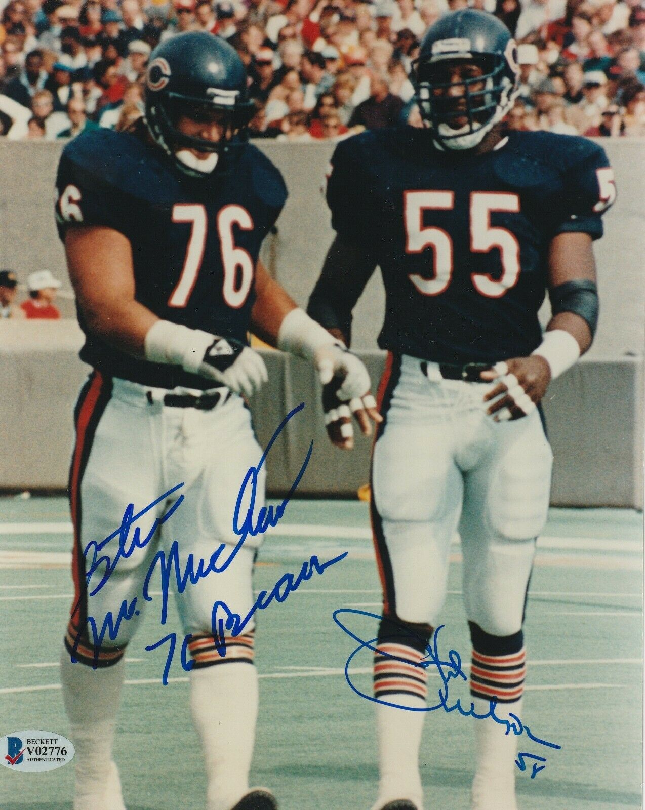 Otis Wilson & Steve McMichael autograph 11x14, Chicago Bears