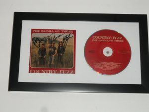 THE CADILLAC THREE SIGNED FRAMED “COUNTRY FUZZ” CD ALL 3 PROOF JSA COA COLLECTIBLE MEMORABILIA
