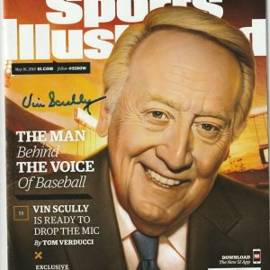 VIN SCULLY (Dodgers) Signed SPORTS ILLUSTRATED with Beckett COA (NO Label)