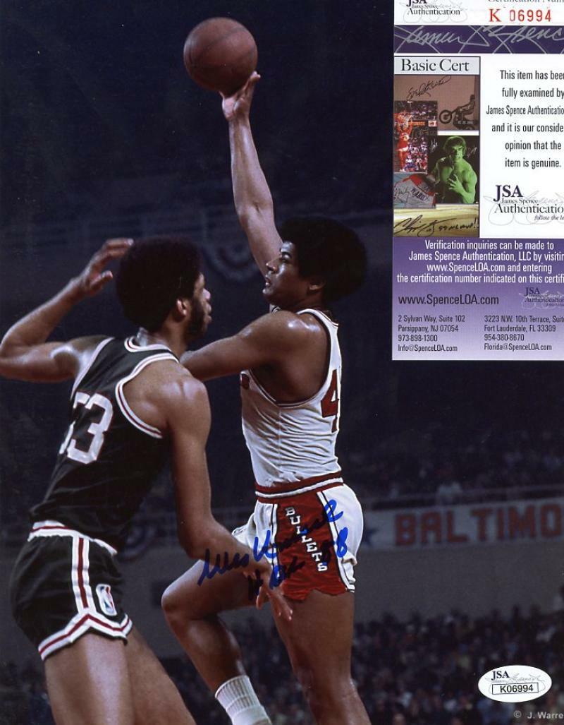 Wes Unseld Bullets Center Vs Jabbar Signed X Photo Jsa K