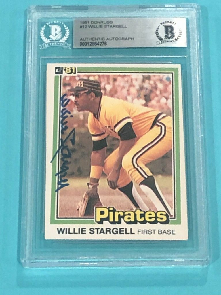 WILLIE STARGELL SIGNED 1981 DONRUSS CARD #12 BECKETT AUTHENTICATED BAS COLLECTIBLE MEMORABILIA