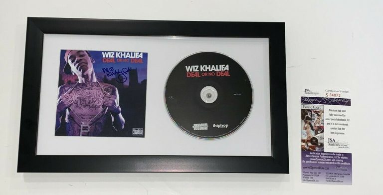 WIZ KHALIFA SIGNED FRAMED “DEAL OR NO DEAL” CD FULL SIGNATURE 412 JSA COA COLLECTIBLE MEMORABILIA