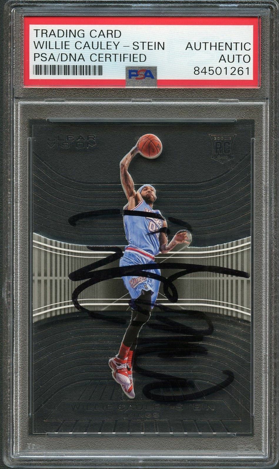 2015-16 Panini Clear Vision #98 Willie Cauley-Stein Signed Card AUTO PSA Slabbed