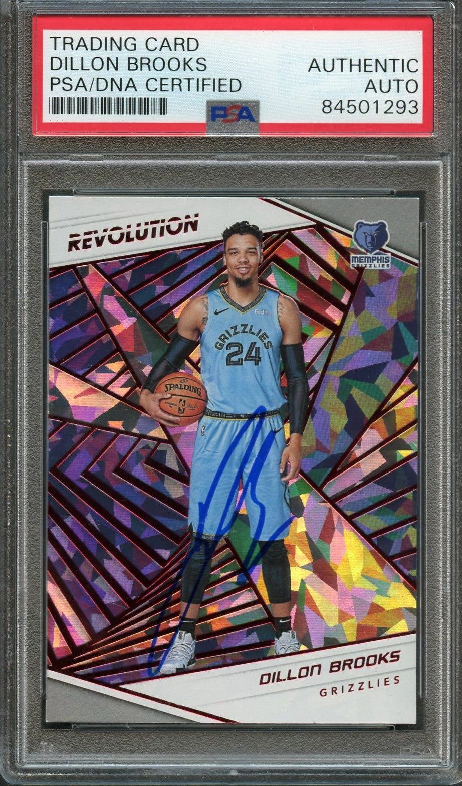 2018-19 Panini Revolution #100 Dillon Brooks Signed Card AUTO PSA Slabbed Grizzl