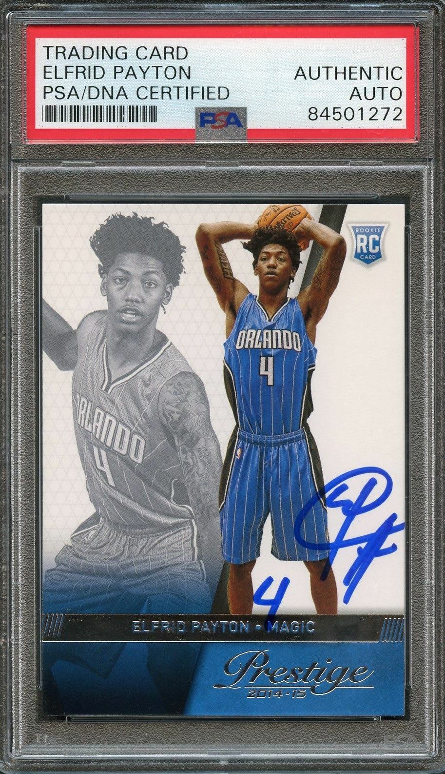 2014-15 Panini Prestige #170 Elfrid Payton Signed Card AUTO PSA/DNA Slabbed RC M
