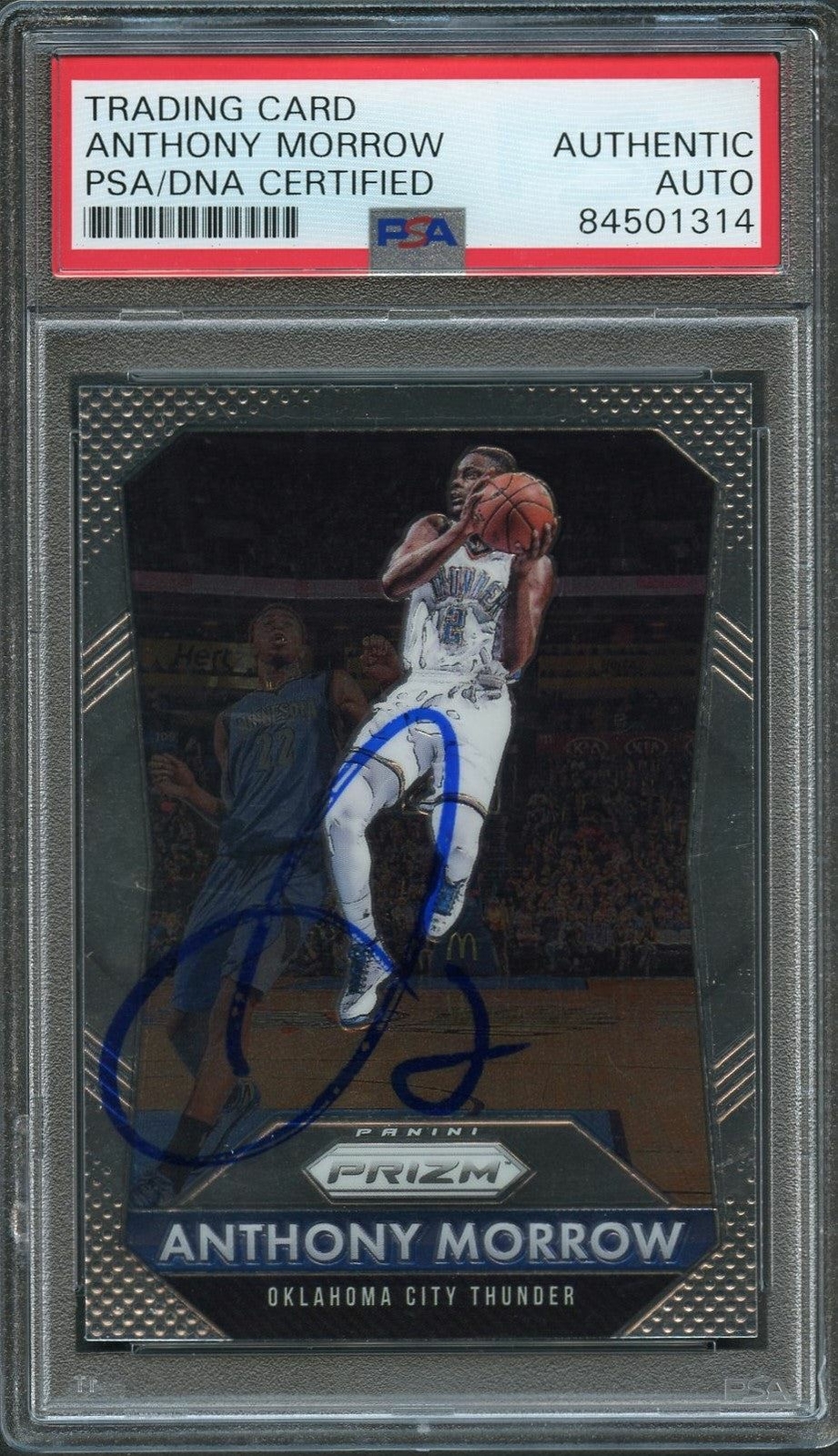 2015-16 Panini Prizm #156 ANTHONY MORROW Signed Card AUTOGRAPHED PSA Slabbed Thu