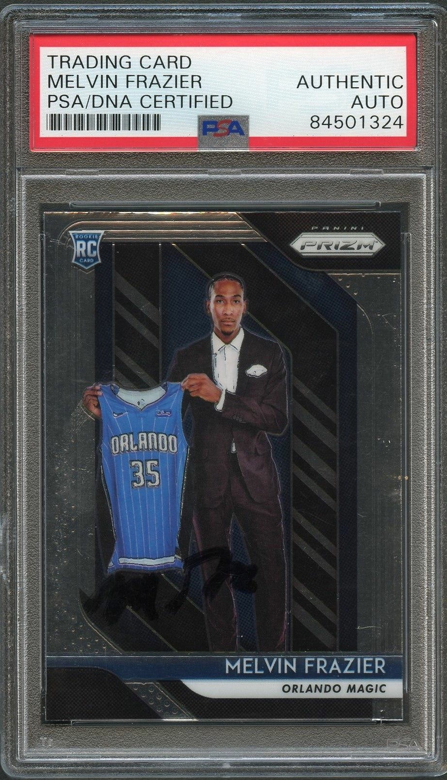 2018-19 PANINI PRIZM #109 Melvin Frazier Signed Card AUTO PSA/DNA Slabbed RC Mag