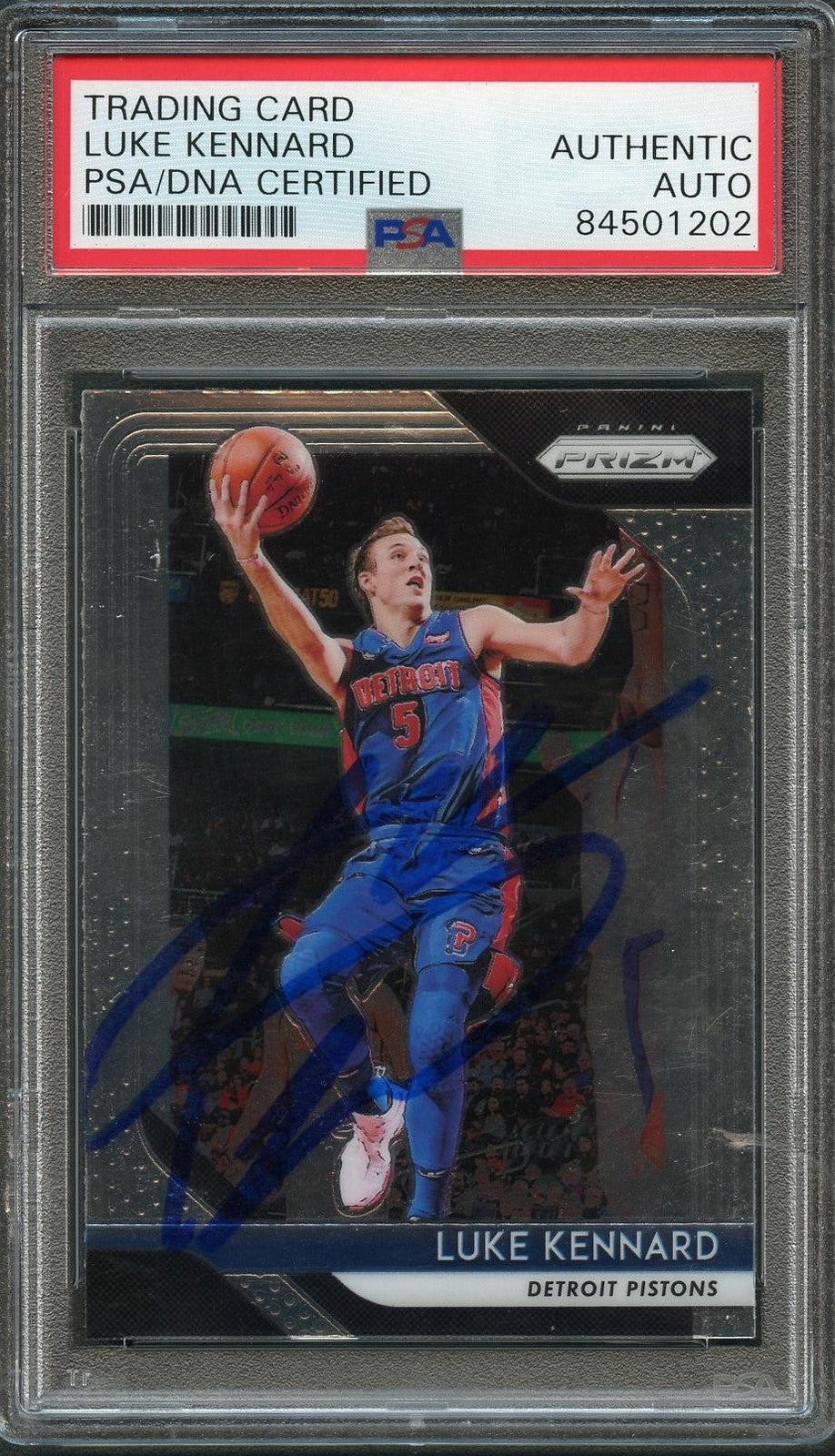 2018-19 Panini Prizm #152 Luke Kennard Signed Rookie Card AUTO PSA Slabbed Pisto