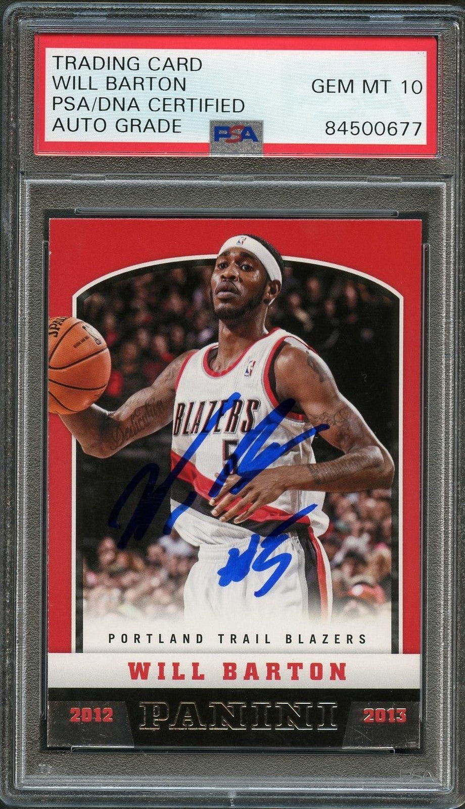 2012-13 Panini Basketball #270 Will Barton Signed Card AUTO 10 PSA Slabbed Blaze