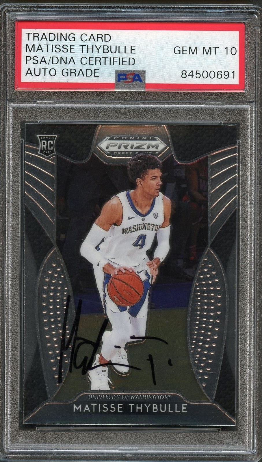2019 Prizm Draft Picks #19 Matisse Thybulle Signed Card AUTO 10 PSA Slabbed RC W