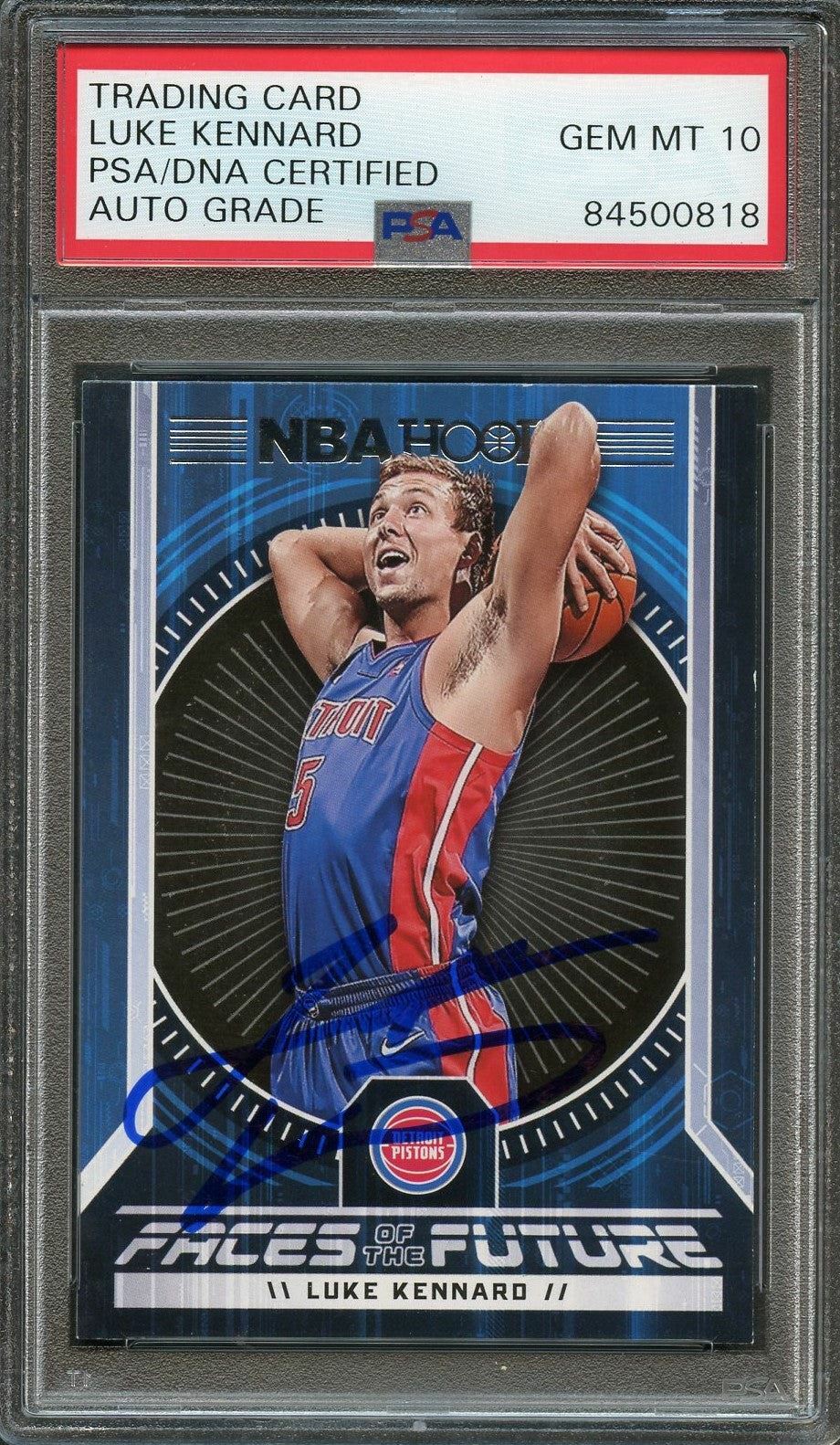 2017-18 NBA Hoops Faces of the Future #12 Luke Kennard Signed Rookie Card AUTO 1