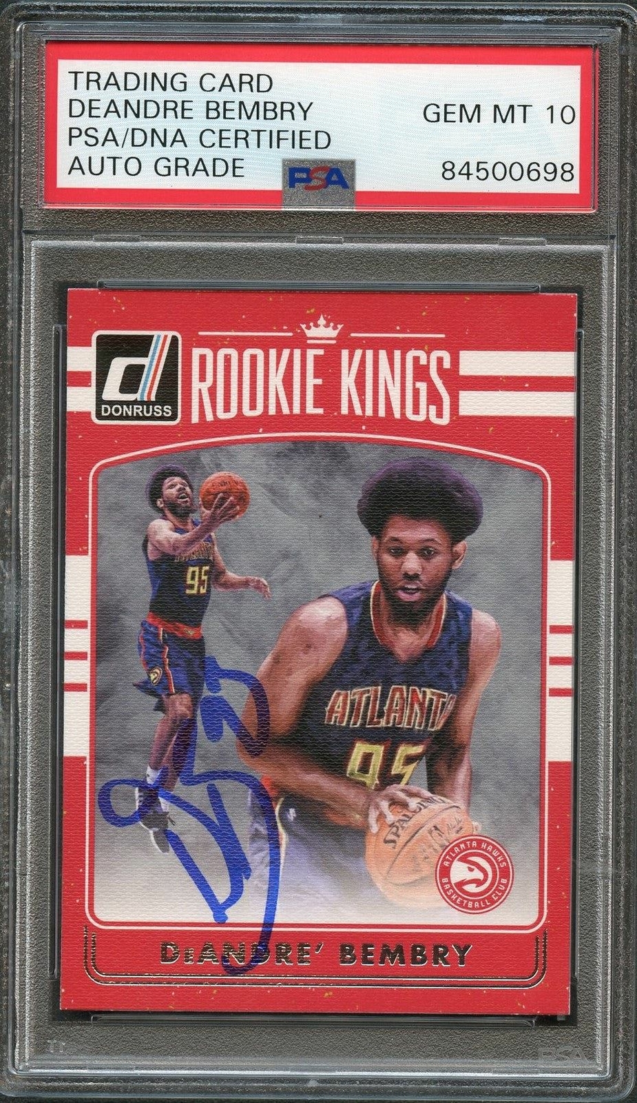 2016-17 Donruss Rookie Kings #18 DeAndre Bembry Signed Card AUTO 10 PSA Slabbed