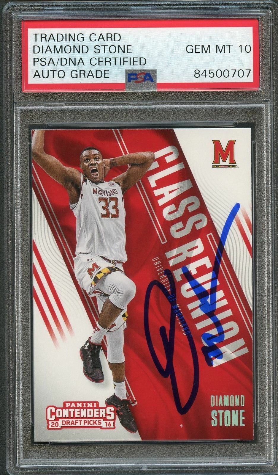 2016-17 Contenders Draft Picks #14 Diamond Stone Signed Card Auto 10 PSA Slabbed