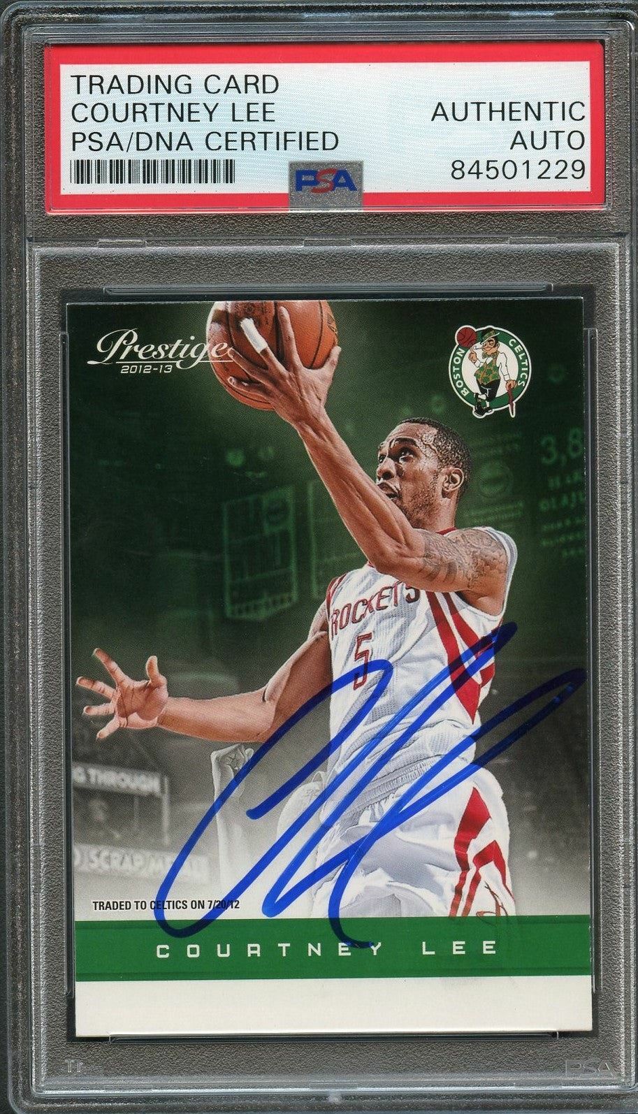 2012-13 Panini Prestige #8 Courtney Lee Signed Card AUTO PSA Slabbed Celtics