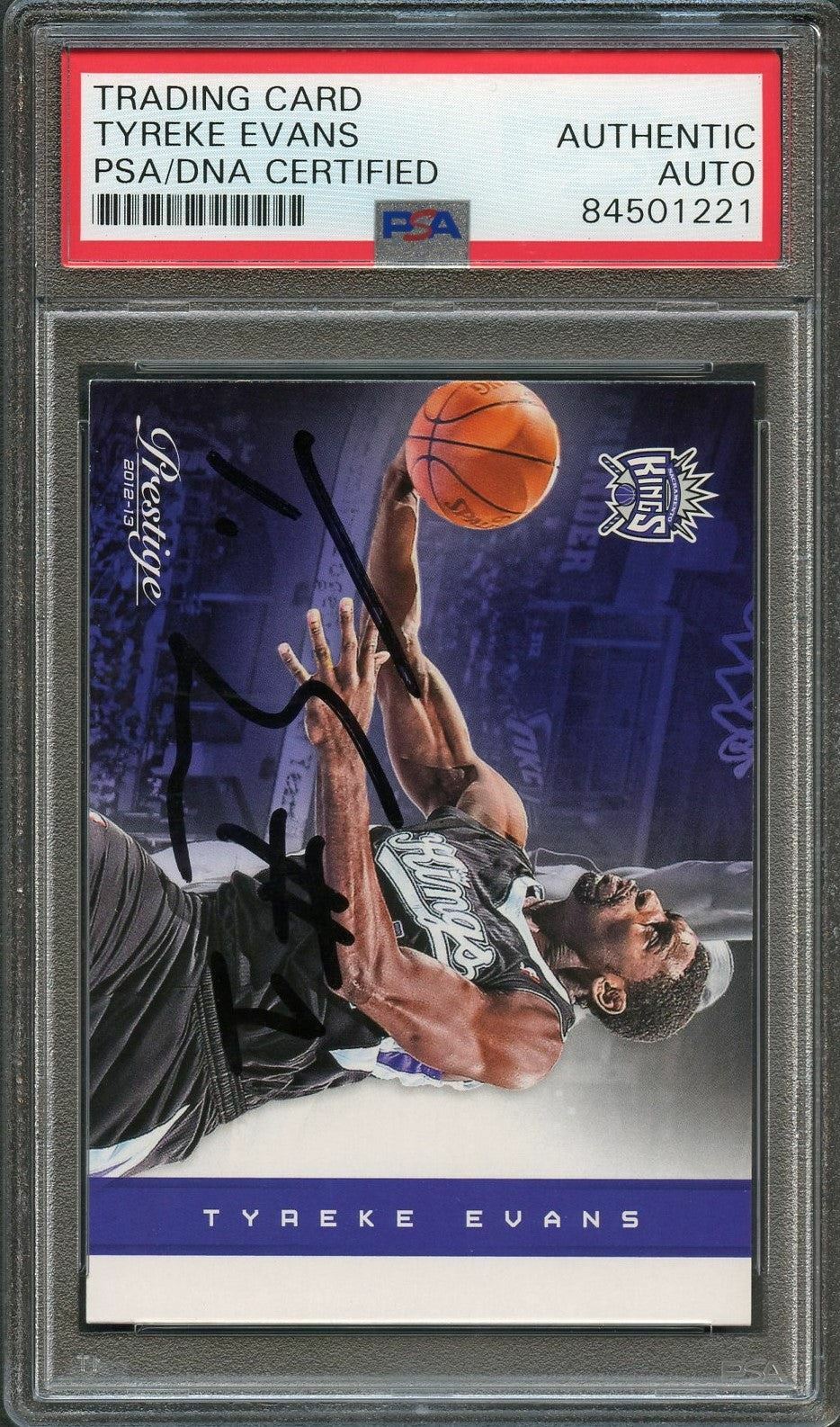 2012-13 Panini Prestige #44 Tyreke Evans Signed Card AUTO PSA Slabbed Kings