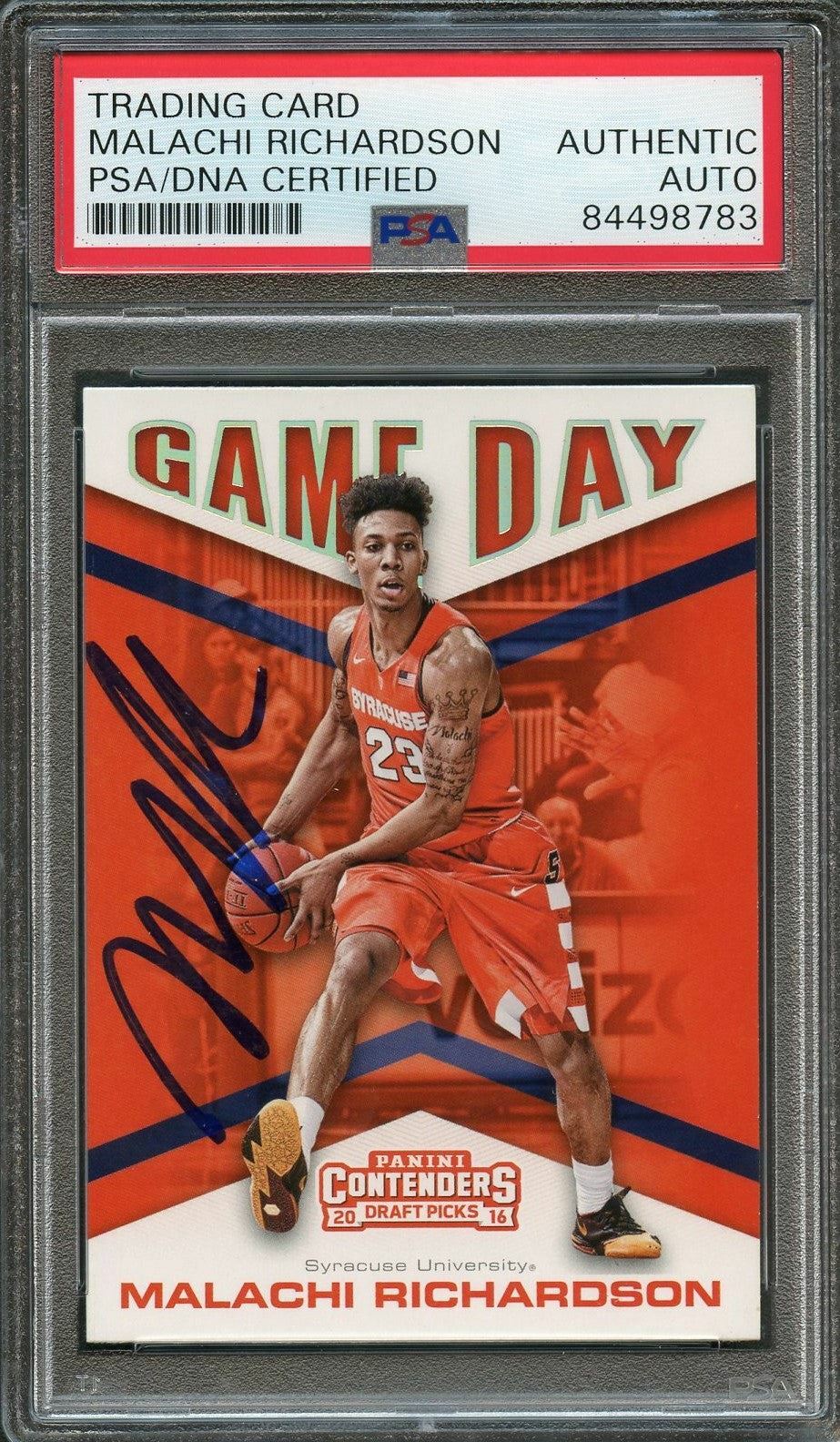 2016-17 Contenders Draft Picks Game Day #20 Malachi Richardson Signed Card AUTO