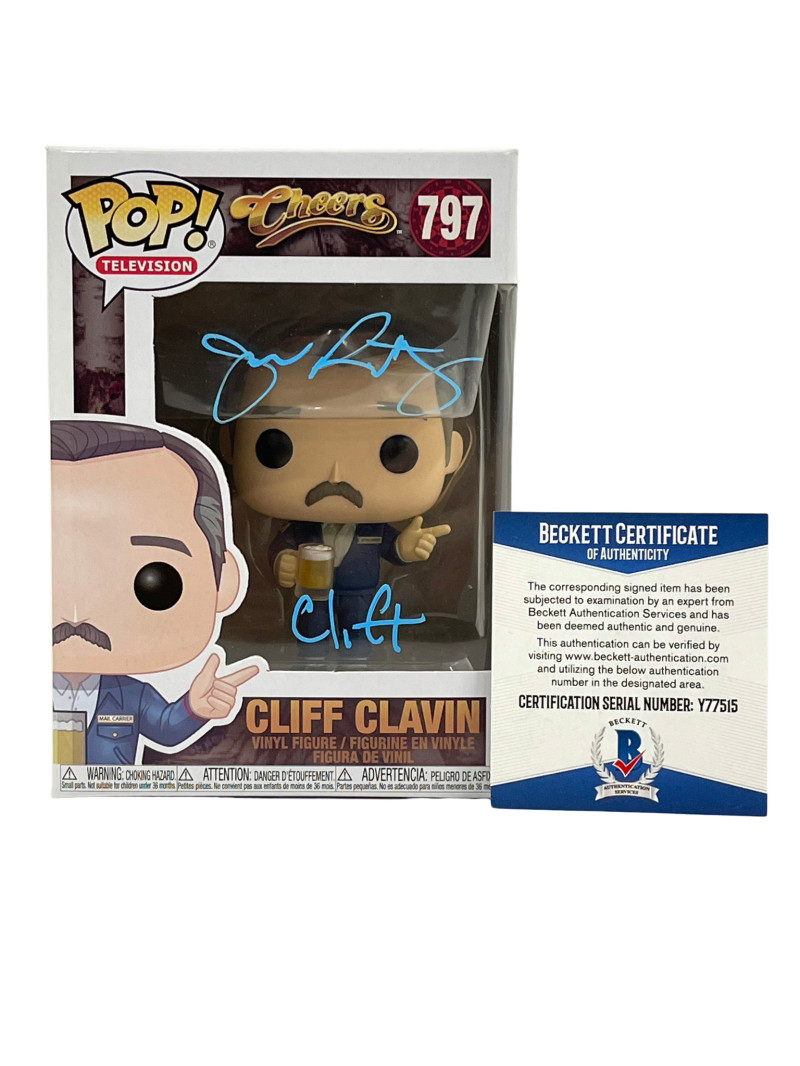JOHN RATZENBERGER SIGNED CHEERS POP CLIFF FUNKO AUTHENTIC AUTOGRAPH BECKETT 6