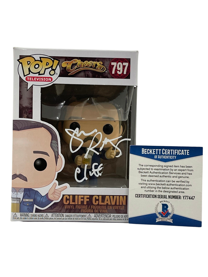 JOHN RATZENBERGER SIGNED CHEERS POP CLIFF FUNKO AUTHENTIC AUTOGRAPH BECKETT 27