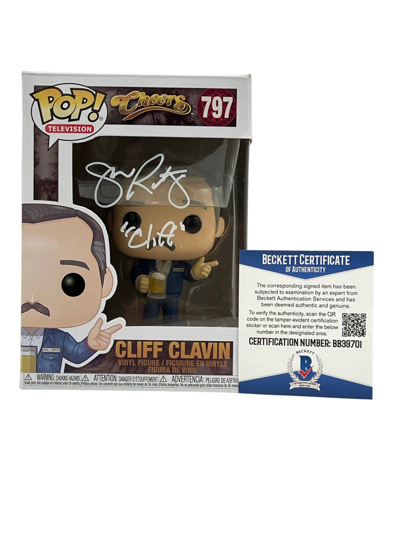JOHN RATZENBERGER SIGNED CHEERS POP CLIFF FUNKO AUTHENTIC AUTOGRAPH BECKETT 38