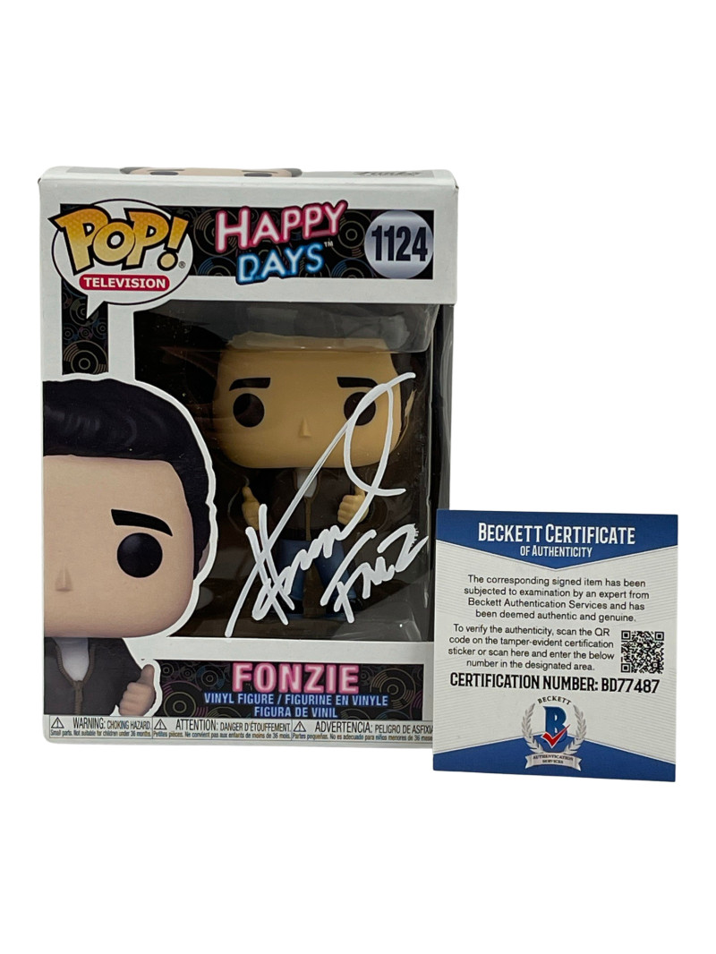 HENRY WINKLER SIGNED HAPPY DAYS FUNKO FONZ INSCRIPTION AUTOGRAPH BECKETT COA 28