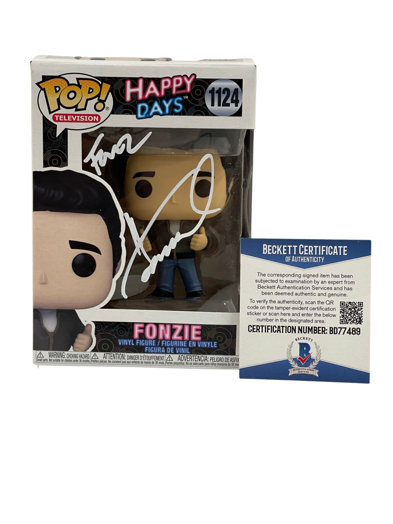 HENRY WINKLER SIGNED HAPPY DAYS FUNKO FONZ INSCRIPTION AUTOGRAPH BECKETT COA 31