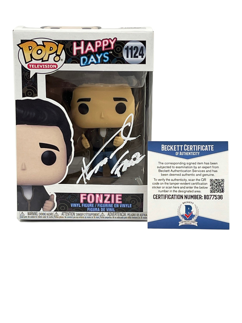 HENRY WINKLER SIGNED HAPPY DAYS FUNKO FONZ INSCRIPTION AUTOGRAPH BECKETT COA 35