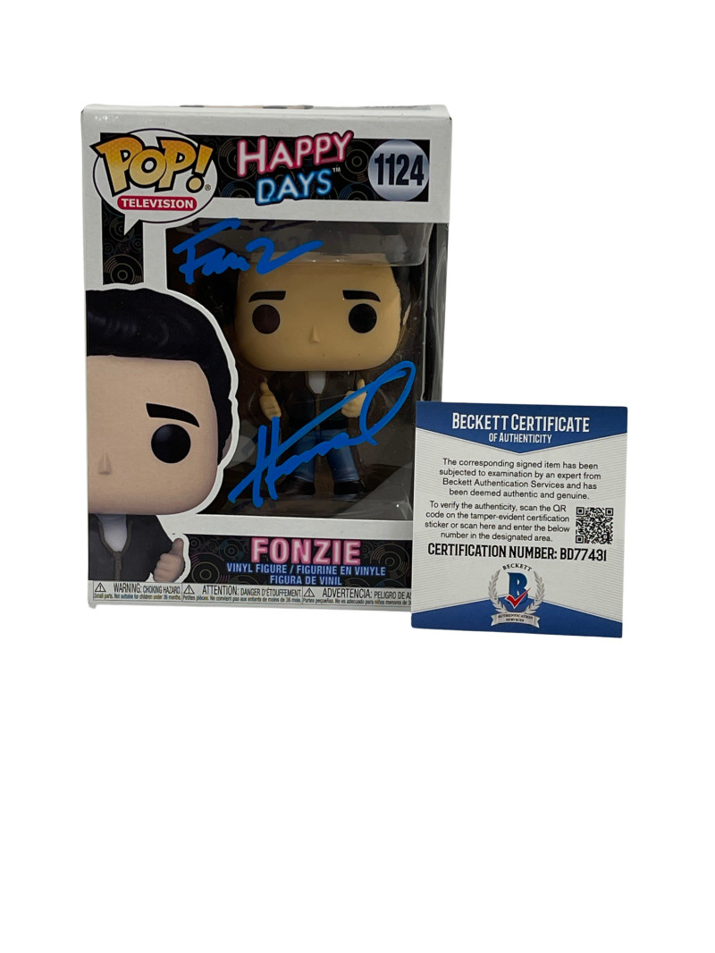 HENRY WINKLER SIGNED HAPPY DAYS FUNKO FONZ INSCRIPTION AUTOGRAPH BECKETT COA 44