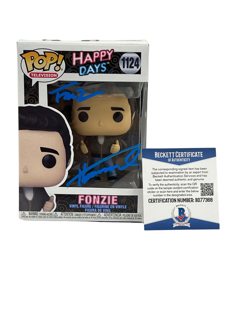HENRY WINKLER SIGNED HAPPY DAYS FUNKO FONZ INSCRIPTION AUTOGRAPH BECKETT COA 56