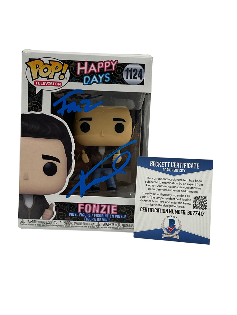 HENRY WINKLER SIGNED HAPPY DAYS FUNKO FONZ INSCRIPTION AUTOGRAPH BECKETT COA 59