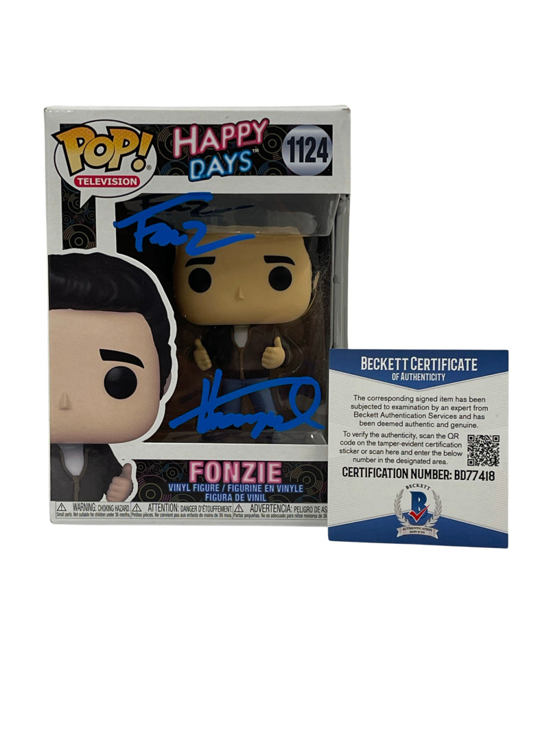 HENRY WINKLER SIGNED HAPPY DAYS FUNKO FONZ INSCRIPTION AUTOGRAPH BECKETT COA 60