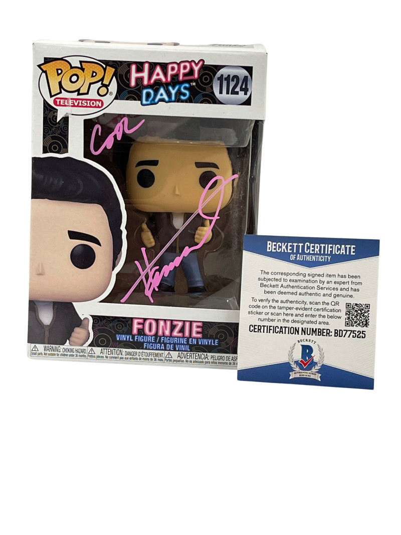 HENRY WINKLER SIGNED HAPPY DAYS FUNKO COOL INSCRIPTION AUTOGRAPH BECKETT COA 26