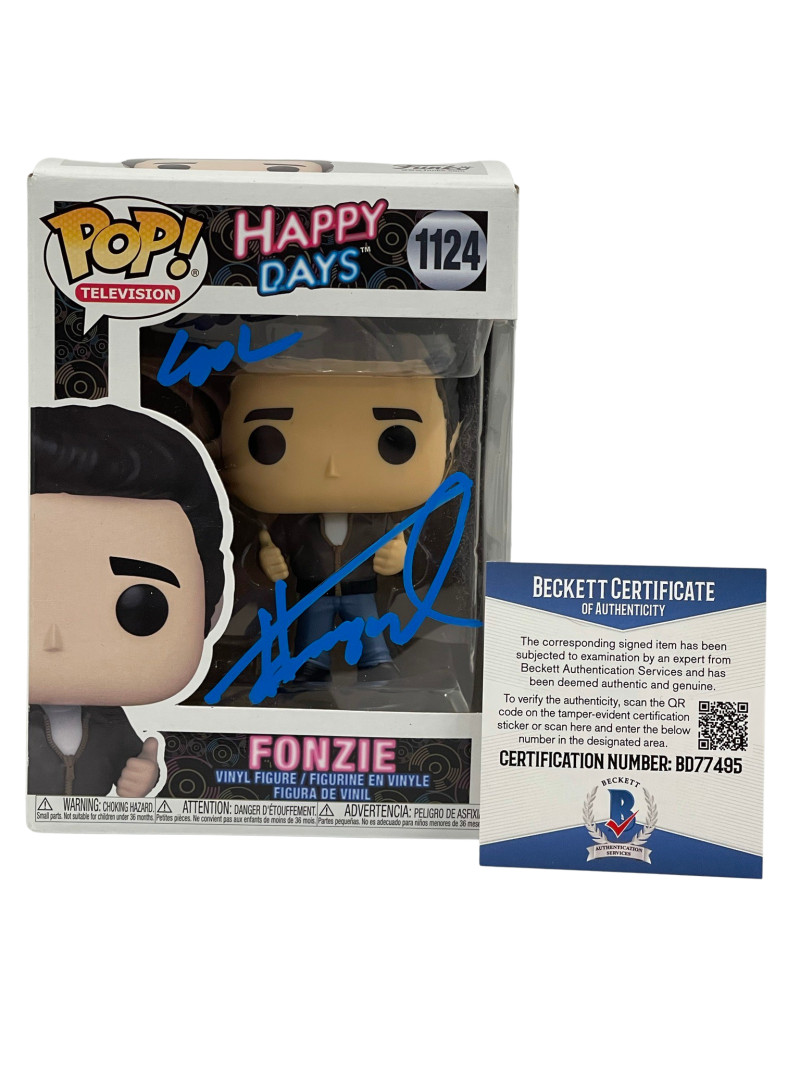 HENRY WINKLER SIGNED HAPPY DAYS FUNKO COOL INSCRIPTION AUTOGRAPH BECKETT COA 59