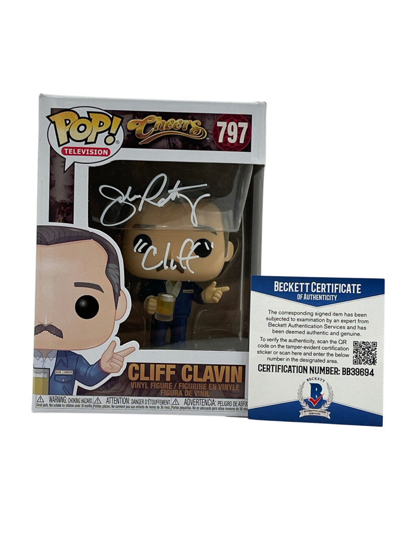 JOHN RATZENBERGER SIGNED CHEERS POP CLIFF FUNKO AUTHENTIC AUTOGRAPH BECKETT 36