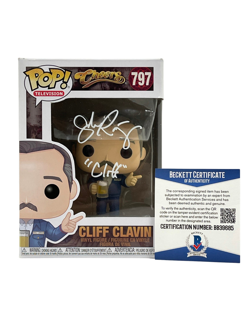 JOHN RATZENBERGER SIGNED CHEERS POP CLIFF FUNKO AUTHENTIC AUTOGRAPH BECKETT 37